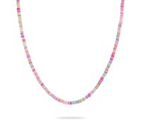 Charm-Kette TAMARIS "Schmuck Geschenk Edelstahl Halskette All About Beads", gold (roségoldfarben, grün, beige, pink, rosé, hellblau), Halsketten, Damen, Edelstahl, L: 45 B: 5mm, Charm-Kette, mit Natur