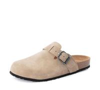 Tamaris Herren Fußbett Pantolette Leder flach, beige, 41 EU