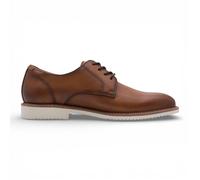 Tamaris Herren-Derbyschuhe aus cognacbraunem Leder mit schlichter Zehenpartie EU43