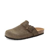 Tamaris Herren Fußbett Pantolette Leder flach, grün, 42 EU