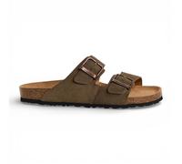 Tamaris Herren-Sandalen aus olivgrünem Leder mit Fußbett EU43