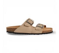 Tamaris Herren-Sandalen aus sandbeigem Leder mit Fußbett zum Hineinschlüpfen EU45