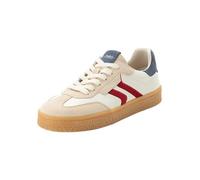 Tamaris Herren Sneaker M1361646 Offwhite Leder mit rotem Streifen Größe 45