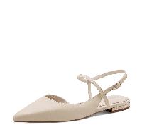 Tamaris Damen Sling Pump mit Blockabsatz Leder, beige, 40 EU