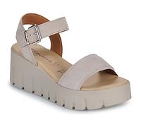 Tamaris Damen-Sandalette Taupe Suede Größe 36