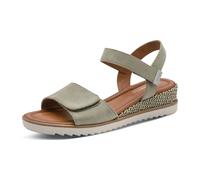 Keilsandalette TAMARIS, Damen, Gr. 40, mint, Textil, Veloursleder, unifarben, Schuhe, Riemchensandale, Sommerschuh in veganer Verarbeitung (32819935-40) mint