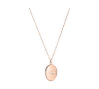 Tamaris Halskette für Damen, Halsschmuck in Silber, Gold & Roségold, Kette mit Amulett aus Edelstahl, wasserfest