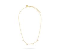 Tamaris Damen Halskette TJ-0699-N-45 aus 925 Silber in IP Gold mit Zirkoniasteinen