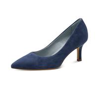 Pumps TAMARIS, Damen, Gr. 35, blau, Ziegenveloursleder, unifarben, Schuhe Pumps, Schlupfschuh, Abendschuh, Festtagsschuh in spitz zulaufender Form (85272861-35) blau