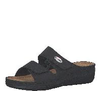 Tamaris Damen Pantolette 1-27510-41 Leder Keilabsatz Schwarz Größe 39