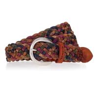 Flechtgürtel TAMARIS, Damen, Gr. 100, varied, Rindsleder, Flechtoptik, mehrfarbig, feminin,modisch,klassisch,sportlich, Gürtel, Individuell längenverstellbar, 3 cm breit (33201908-100) varied