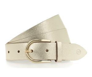 Tamaris Leather Belt W120 Platinum Gold