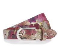 Ledergürtel TAMARIS, Damen, Gr. 100, bunt (multi, gold), Rindsleder, klassisch,modisch,feminin, Gürtel, stilvolles Leo-Muster, hochwertiges Rindleder mit Vintage-Finish (97388050-100) multi, gold