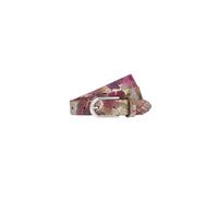 Ledergürtel TAMARIS, Damen, Gr. 120, bunt (multi, gold), Rindsleder, Gürtel Ledergürtel, stilvolles Leo-Muster, hochwertiges Rindleder mit Vintage-Finish (97388050-120) multi, gold
