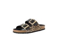 Damen-Pantolette BLACK/LEOPARD - Gr. - 43