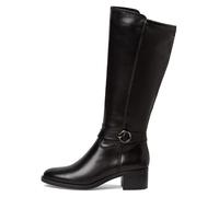 Tamaris Stiefel - Gr. 38 - Schwarz - Leder und Synthetik