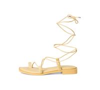 Tamaris Leder-Zehentrenner in Gelb - Größe 36 | Damen Sandalen