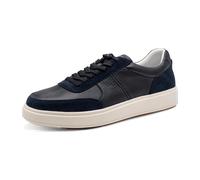 Sneaker TAMARIS, Herren, Gr. 40, navy, Leder, Veloursleder, Schuhe Sneaker, Freizeitschuh, Schnürschuh mit dezenten Ziernähten, für Herren (12122938-40) navy