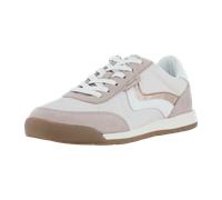 Sneaker TAMARIS, Damen, Gr. 37, beige (creme), Textil, Leder, Lederimitat, unifarben mit Farbeinsätzen, sportlich, Schuhe, Freizeitschuh, Halbschuh, Schnürschuh, weich gepolsterter Schaftrand, Topsell
