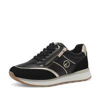 Tamaris Damen Klassische Ballerinas, Frauen Flats,Comfort Lining,TOUCHit-Fußbett,Slip-ons,klassisch elegant,Ballerinen,Black/Gold,39 EU