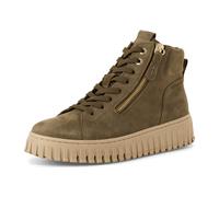 Tamaris Damen Stiefelette Plateau 1-25206-43 Nubuck Leder Olive Größe 37