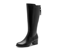 Stiefel TAMARIS, Damen, Gr. 38, Varioschaft, schwarz, Leder, Lederimitat, unifarben, Schuhe, Blockabsatz, Langschaftstiefel mit 35 cm Schafthöhe (27841040-38) schwarz