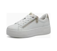 Tamaris Comfort Damen Plateau Sneaker mit Reißverschluss Low Top, Weiß (White Nappa), 36 EU