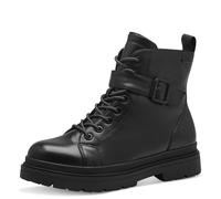 TAMARIS COMFORT Damen Winterstiefeletten zum Schnüren Gefüttert Wasserabweisend, Schwarz (Black Nappa), 36 EU