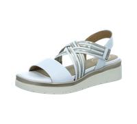 Tamaris Sandalette Comfort Damen Leder mit Klettverschluss Weiß Größe 39 EU