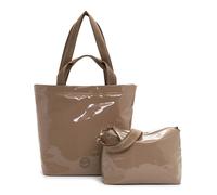 Shopper TAMARIS "Shopper TAS Maike", Damen, Gr. B/H/T: 45cm x 36cm x 17cm 0, grau (taupe 900), Polyester, Taschen Shopper (33855502-0) taupe 900