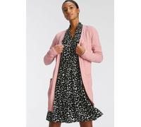 Strickjacke TAMARIS, Damen, Gr. 48/50, rosa (rosa melange), Strick, Obermaterial: 50% Viskose, 28% Polyester, 22% Polyamid, meliert, Basic, gerade ca. Mitte Oberschenkel, V-Ausschnitt, Strickjacken St