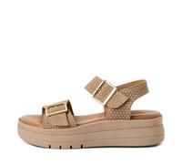 Tamaris - Modische Plateau-Sandale mit verstellbaren Riemen für Damen beige - Gr. - 36