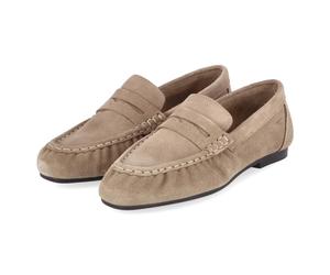Tamaris Mokassins - Gr. 40 - Taupe - Rauleder