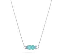 Tamaris Necklace - Kette mit bunten Natursteinen aus Edelstahl - Silber - Rolokette verstellbar bis 45 cm - wasserfest & hautfreundlich