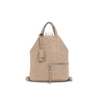 Tamaris Cityrucksack TAS Nele – 34 x 33 x 17 cm, Taupe, Handgepäck mit Logo-Anhänger