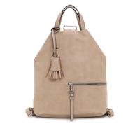 Tamaris Cityrucksack TAS Nele – 34 x 33 x 17 cm, Taupe, Handgepäck mit Logo-Anhänger