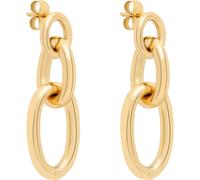 Tamaris Schmuck für Damen aus Edelstahl, Chunky Glieder Ohrringe in elegantem & coolen Look, wasserfest, Gold
