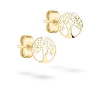 Tamaris Ohrschmuck Tree of Life Collection, Ohrringe aus Edelstahl mit Lebensbaum-Motiv. Talisman Geschenkidee