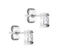 Tamaris Ohrstecker mit Zirkoniastein für Damen, Damen Ohrschmuck wasserfest aus Edelstahl