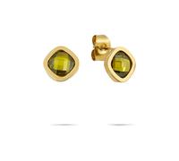 Tamaris Ohrring - Ohrstecker aus Edelstahl mit funkelndem Zirkoniastein - IP Gold - 0,8 cm - wasserfest & hautfreundlich