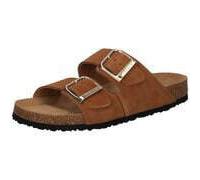 Tamaris Damen Fußbett Pantolette Leder flach
