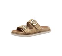 Pantolette TAMARIS, Damen, Gr. 40, braun (hellbraun), Textil, modisch, Schuhe, Plateau, Sommerschuh, Schlappen mit verstellbaren Schnallen (33880805-40) hellbraun