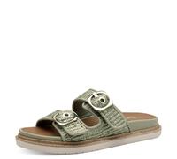 Tamaris Pantolette Damen Vegan Flach grün,EU 40