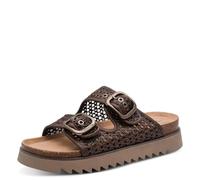 Tamaris Pantolette 53916059 Damen – Fußbett, Trichterabsatz, Bast/Lederimitat, vegan – Mokka Gr. 40