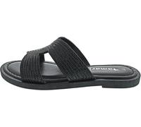 Pantolette TAMARIS, Damen, Gr. 38, schwarz, Leder, Schuhe Pantolette, Blockabsatz, Festtagsschuh, Sommerschuh in funkelnder Optik (49096341-38) schwarz