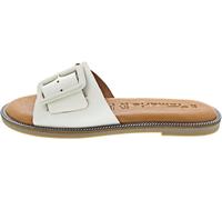Women Slides WHITE LEATHER - Gr. - 40