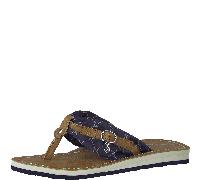 Tamaris - Pantolette Zehentrenner blau NAVY/LOGO - Gr. - 38