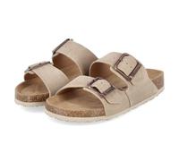 Tamaris Pantoletten - Gr. 37 - Taupe - Rauleder
