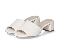 Tamaris Pantoletten - Gr. 37 - Weiß - Glattleder