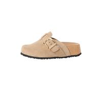 Tamaris Pantoletten Veloursleder Taupe - 37